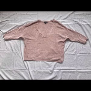 Express, size L, soft fuzzy light pink sweater
